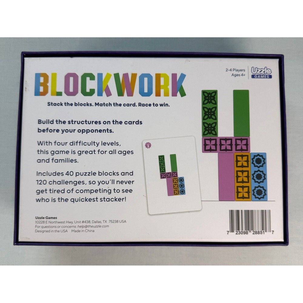 Blockwork Uzzle Games‎ Fast-Paced Stack Blocks Match Card Difficulty Levels - Picture 6 of 10